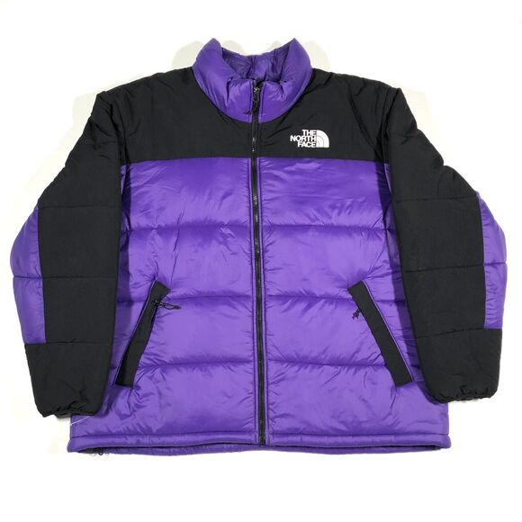 The North Face Down Puffer Jacket Size XXL 2XL Purple Black B33 - Picture 1 of 10